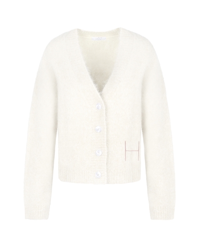 Hést - Pernille Short Cardigan - White Alyssum